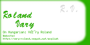 roland vary business card